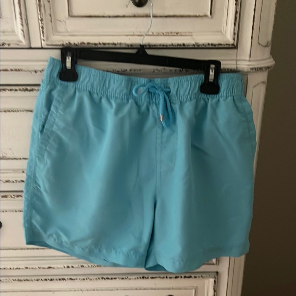 Light Blue Drawstring Shorts
